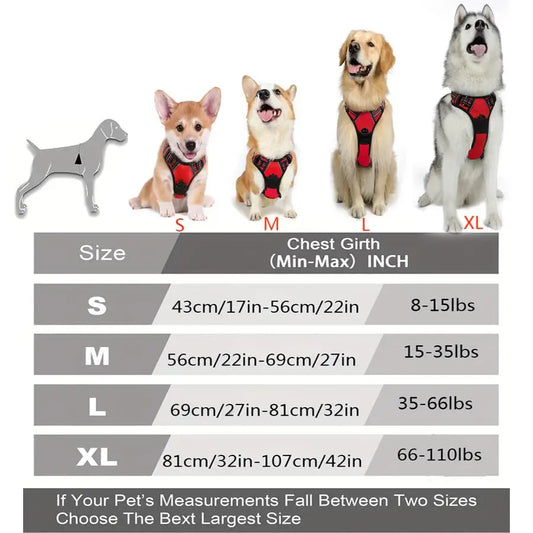 No-Pull Dog Harness — Adjustable Reflective Safety Vest for Small, Medium & Large Dogs