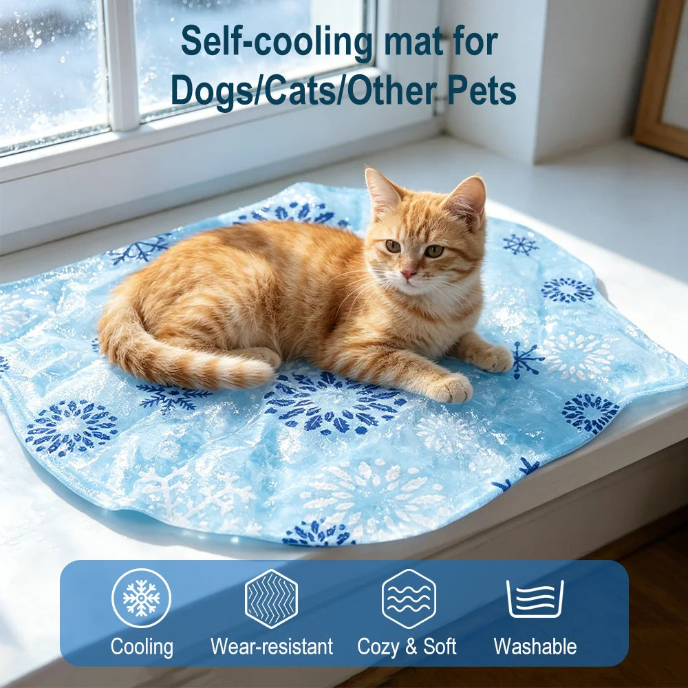 Pet Cooling Mat Summer Pet Self Cooling Pad Cat Dog Bed Mat Ice Pad Cool Summer Outdoor Indoor Keep Your Pet Cool for All Pets