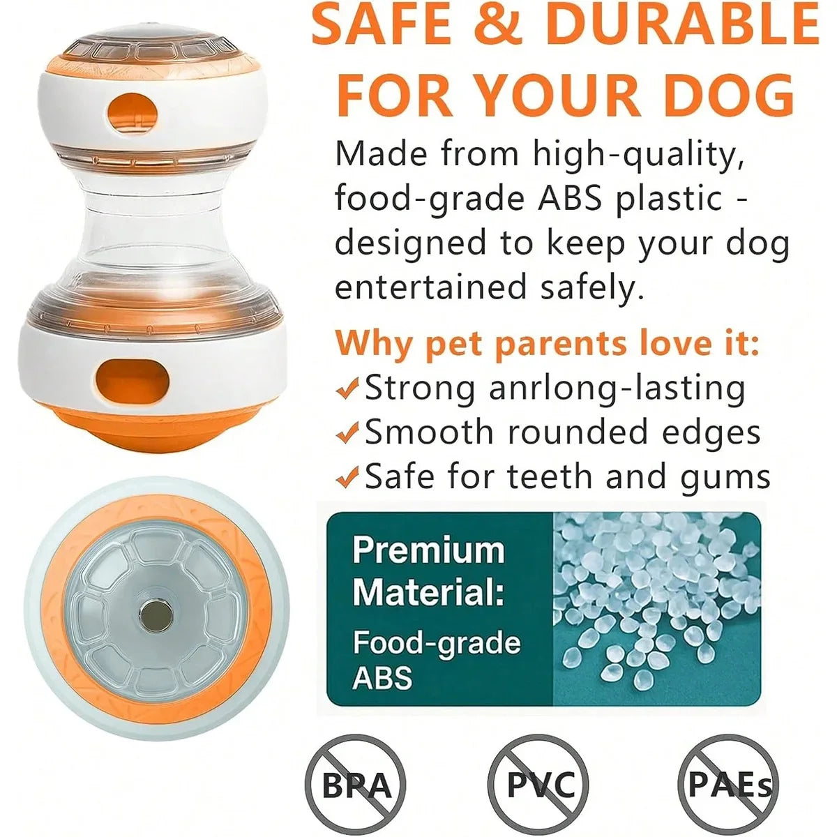 Interactive Dog Treat Dispenser – Slow Feeder Puzzle Toy for Mental Enrichment